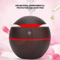 Akozon Gömb Alakú USB Párásító Diffúzor - Csendes Légtisztító Otthonra és Irodába - 130ml Tartály, Automata Kikapcsolás, Sötét Fa Mintázat 5