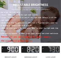 Iegefirm Digitális LED Ébresztőóra - Hálószobai Asztali Óra Hőmérséklet Kijelzővel, 3 Ébresztési Mód, Hangerő Szabályozás, Zöld 6