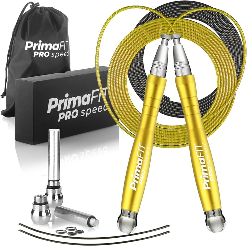 PrimaFIT Pro Speed állítható ugrálókötél - crossfit, boxedzés, fitness, alumínium markolat, tartalék kábellel