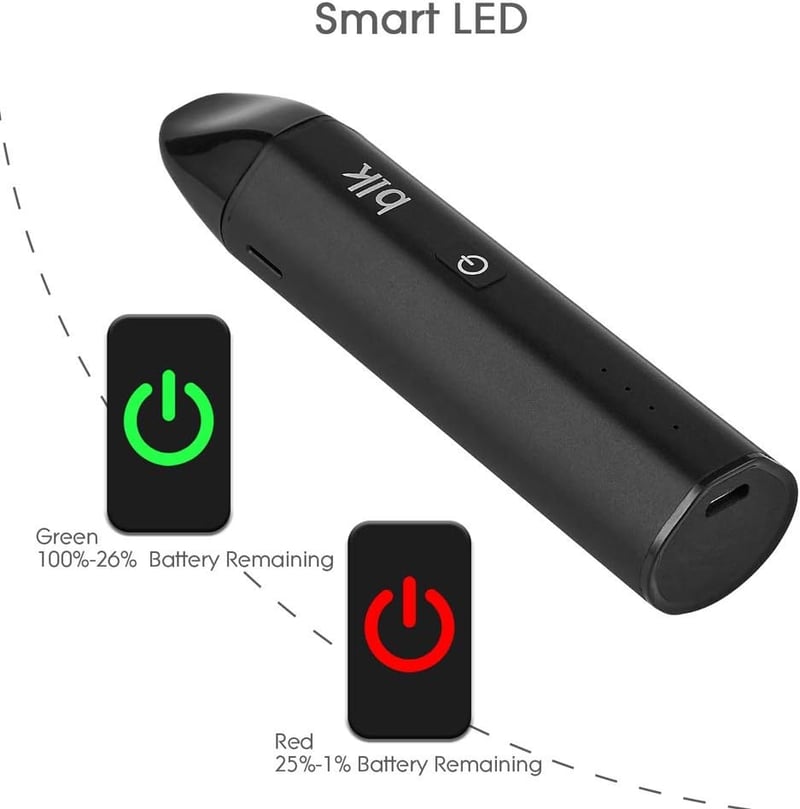 Herbál párologtató 1600mAh akkuval, 4 hőfokszinttel - Száraz növényekhez