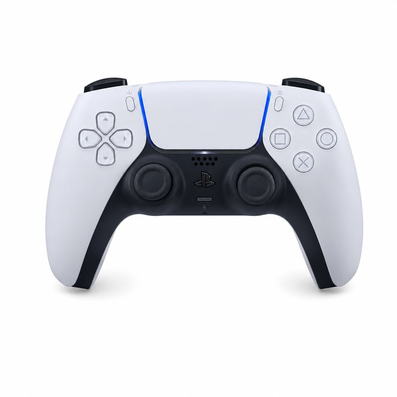 Controler wireless Sony DualSense alb pentru PS5 – defect, funcționează parțial: joystick-urile analogice trag într-o parte (stare: vezi imaginea a 2-a)