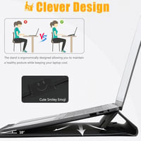 HYZUO 13,3-14" Állítható Laptop Tok MacBook Pro 14" M3/M2/M1 és Surface Laptop 5 Kompatibilis - Fekete 2