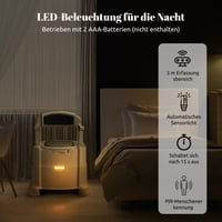 Hybodies Hordozható WC Szék Időseknek és Mozgáskorlátozottaknak - Állítható Magasságú Éjjeli Toalett Karfával, Szenzoros Éjszakai Fénnyel, 2 3