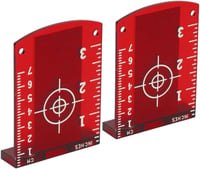 Uadme Mágneses Céltábla Szett - 2db ABS Műanyag Lézeres Céllemez Skálával - Vonallézer, Keresztlézer és Lézermérő Láthatóságának Javításához 1