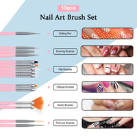 URAQT 20 részes professzionális körömdíszítő ecsetkészlet műkörömhöz és nail arthoz 2