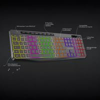AD ADVANCE R Type Vezeték Nélküli Billentyűzet - Csendes, Tölthető, RGB Háttérvilágítás, Francia Kiosztás, Windows/Mac Kompatibilis 4