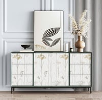 myforHD Öntapadós Tapéta Virágmintával - Dekoratív Bútorfólia Vintage Növény és Levél Dizájnnal - 44 cm x 300 cm - Nappali Faldekoráció 2