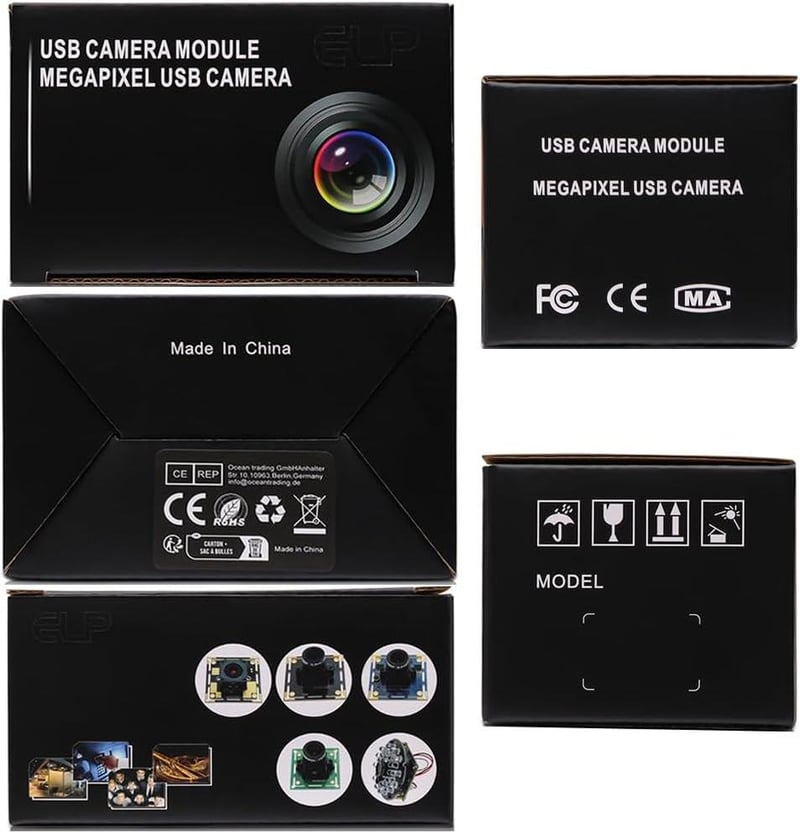IMX179 CMOS 8MP USB Webkamera 180° Halászszem Objektívvel (Felújított)