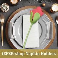 Romantikus rózsás szalvétatartó szett - 6 db, esküvői dekoráció, Anyák napjára 6