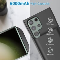Samsung Galaxy S23 Ultra 6000mAh akkumulátoros tok állvánnyal 2