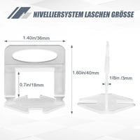 Storystore Csempe Szintező Rendszer - 500 db Standard Fül 3 mm Fugaszélességhez - Burkolási Segédeszköz 3-12 mm Vastagságú Csempékhez 2