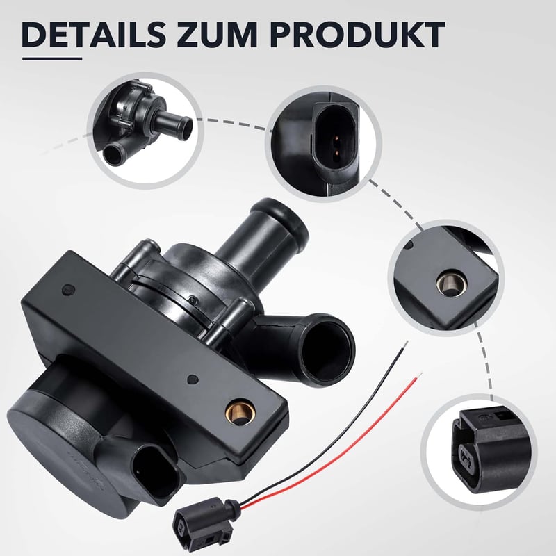 Gedlex 12V-os kiegészítő vízszivattyú VW, Audi, Skoda modellekhez - 1K0965561J