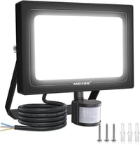 MEIKEE 80W LED Reflektor Mozgásérzékelővel, 7520 Lumen, 6500K Hideg Fehér, IP66 Vízálló Kültéri Lámpa Kerthez, Garázshoz, Teraszhoz 1