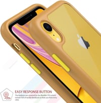 iPhone XR Okkersárga Átlátszó Ultravékony Ütésálló Szilikon Védőtok 7