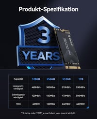 ORICO 256GB M.2 2242 SATA SSD - Belső SSD Meghajtó TLC NAND Flash, 500MB/s Olvasási és 450MB/s Írási Sebesség, Ultravékony Laptopokkal és Mi 7