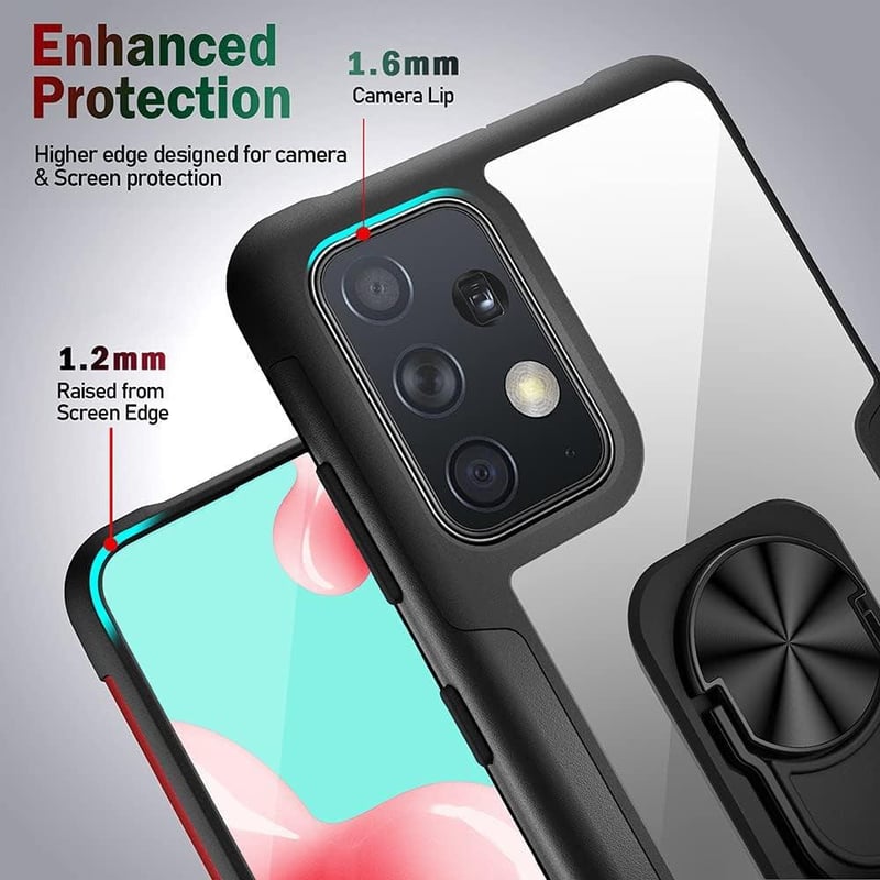 Samsung A72 5G Ütésálló Tok Gyűrűvel és Fóliával - Teljes Védelem