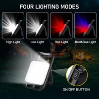 Lsnisni 1000 lumenes mini LED kulcstartó lámpa, USB-C tölthető, 2 db-os szett 3