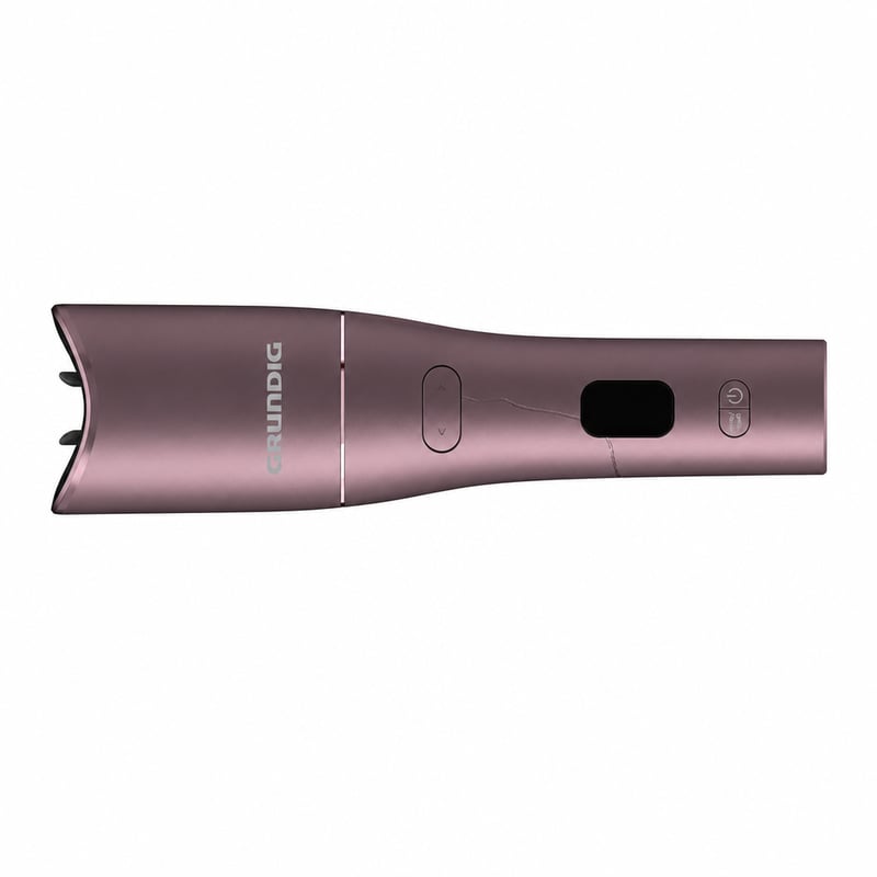 Grundig EasyCurl HS 6230 automatski uvijač za kosu, ljubičasti, na baterije, keramika — bez napuknutog plastičnog kućišta (stanje: vidi 2. sliku)