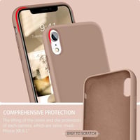 iPhone XR Barna Szilikon Tok Üvegfóliával - Felújított Szett 3