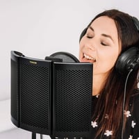 TONOR Mikrofon Pop Filter Hangszigetelő Panellel - Állítható Hangrögzítő Szélvédő 8