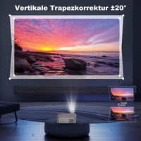 FRESHDEW Natív 1080P WiFi Projektor Bluetooth 5.2 Kapcsolattal - Elektromos Fókusz, 26000L LCD Házimozi Vetítő iOS/Android Kompatibilitással 6