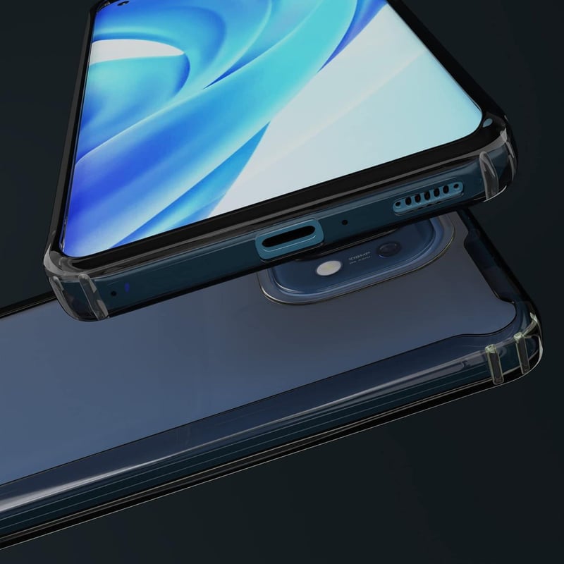 Xiaomi Mi 11 Lite 5G/4G Átlátszó Védőtok Fekete Kerettel