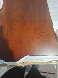 vidaXL Tömör Tölgyfa Négyzet Asztallap Sötétbarna 50x50x1,5 cm - Felújított, Nagy Karccal (állapot: lásd a 2. képet) 3