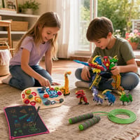 Dínókaland játékcsomag: dínórobot + fa motorikustábla + LCD rajztábla + ugrókötél 1