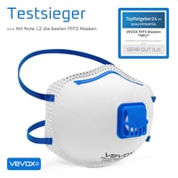 VEVOX FFP2 Légzésvédő Maszk 10db - Szelepes, Porvédő, Kényelmes Tömítéssel 7