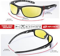 RIVBOS polarizált UV400 sport napszemüveg kerékpározáshoz, futáshoz - unisex 5