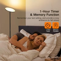 OUTON LED Állólámpa 30W - Folyamatosan Szabályozható Fényerő, 3 Színhőmérséklet, Távirányító, Érintésvezérlés, USB Töltőport, Modern Dizájn 5