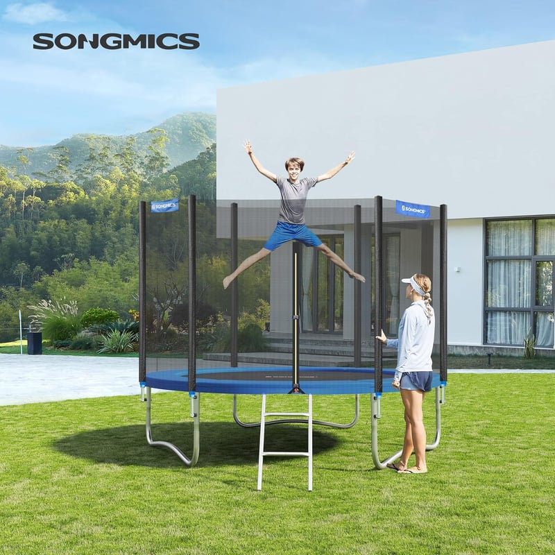 SONGMICS Kék Trambulin Védőszegély 244 cm-es Trambulinhoz, UV-álló, Szakadásmentes