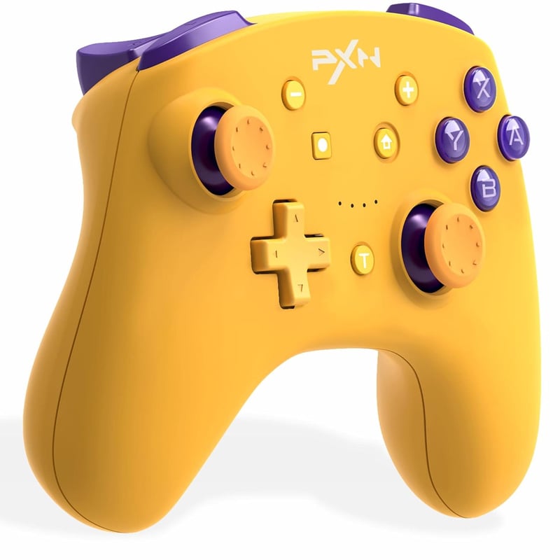 PXN 9607X Sárga Vezeték Nélküli Switch Pro Kontroller Turbóval és NFC Amiibo Támogatással