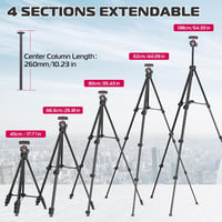 ULANZI TT51 kompakt állvány távirányítóval, 360°-os gömbfejjel, 138 cm-ig nyújtható, iPhone és Samsung okostelefonokhoz 6