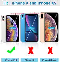 iPhone X/XS Fekete Flip Tok - Aunote Prémium Védőtok Kártyatartóval 2