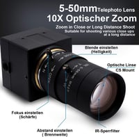 SVPRO 5MP HD Webkamera 10X Optikai Zoommal és Manuális Lencsével 2