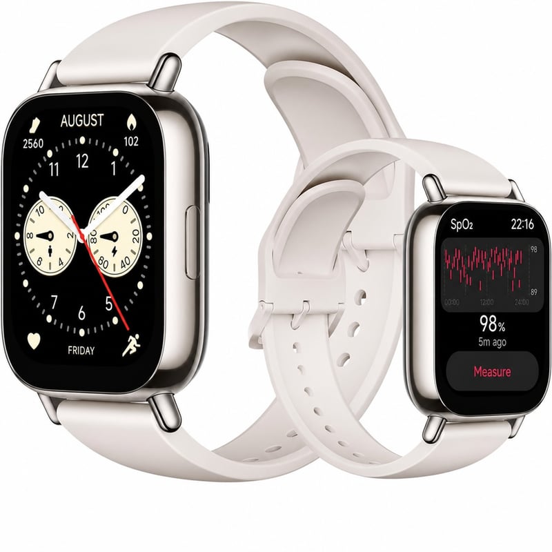 Pametni sat Xiaomi Redmi Watch 5 Lite zlatni, moderan stil, AMOLED zaslon, GPS, mjerenje pulsa i SpO2, vodootpornost 5ATM, Bluetooth pozivi, bez punjača