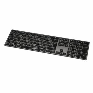 Tipkovnica Amazon Basics, francuski raspored tipki – iz kompleta, bez miša i USB prijamnika — tragovi korištenja na tipkovnici (stanje: vidi 2. sliku)