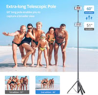 ATUMTEK 150cm-es TikTok Szelfibot iPhone és Android Telefonokhoz, Videózáshoz 4