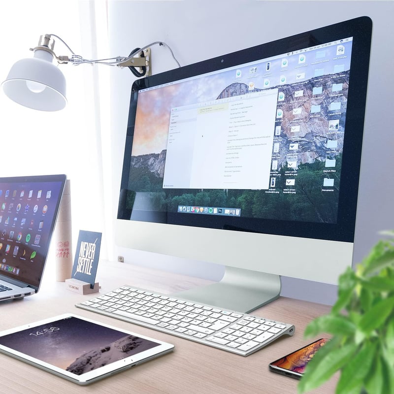 iClever BK10 Bluetooth Billentyűzet QWERTZ Német Vezeték Nélküli Újratölthető