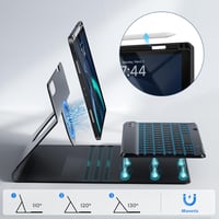 Tumeiguan Leesés-biztos Billentyűzetes Tok iPad 9/8/7 (10.2"), Air 3 és Pro 10.5" Készülékekhez - Forgatható, Levehető, Megnövelt Billentyűk 5
