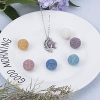 10 bucăți mărgele din rocă vulcanică naturală colorată de 15,5 mm, fără gaură, pentru pandantive difuzor de uleiuri esențiale și coliere de armonie 5