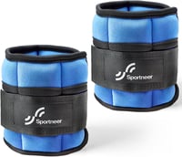 Sportneer Állítható Bokasúly Szett - Boka/Csukló Súlyok Neoprénből, 0,45-1,8 kg Között Állítható, 2 db-os Kék Fitness Edzéssúly 5