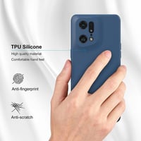 OPPO Find X5 Pro 5G kék szilikon védőtok - Foluu mikroszálas, ütésálló 3
