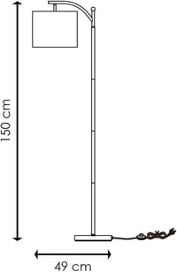 Home Sweet Home Modern Állólámpa, 150 cm, Fekete Lenvászon Ernyővel, E27 LED 9W Izzóval, Lábkapcsolós, Nappali és Hálószoba Világításhoz 6