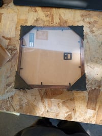Muzilife 3D okvir za slike sa staklom, 22x22 cm - platno lagano poderano, funkcionalan, rustikalni smeđi drveni okvir (stanje: vidi 2. sliku) 4