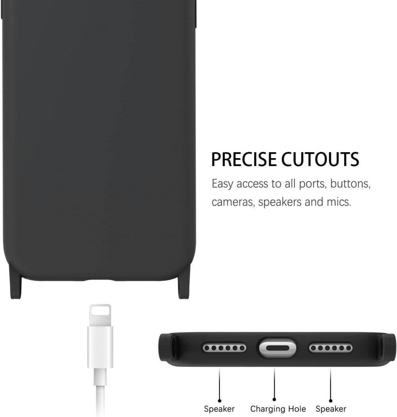 Apple iPhone 11 Szürke Szilikon Tok Nyakpánttal
