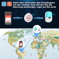 Shinmax WiFi-s SOS Vészjelző Gomb Időseknek - Vízálló, Zenés Riasztás (2 Gomb + 1 Vevő) 3
