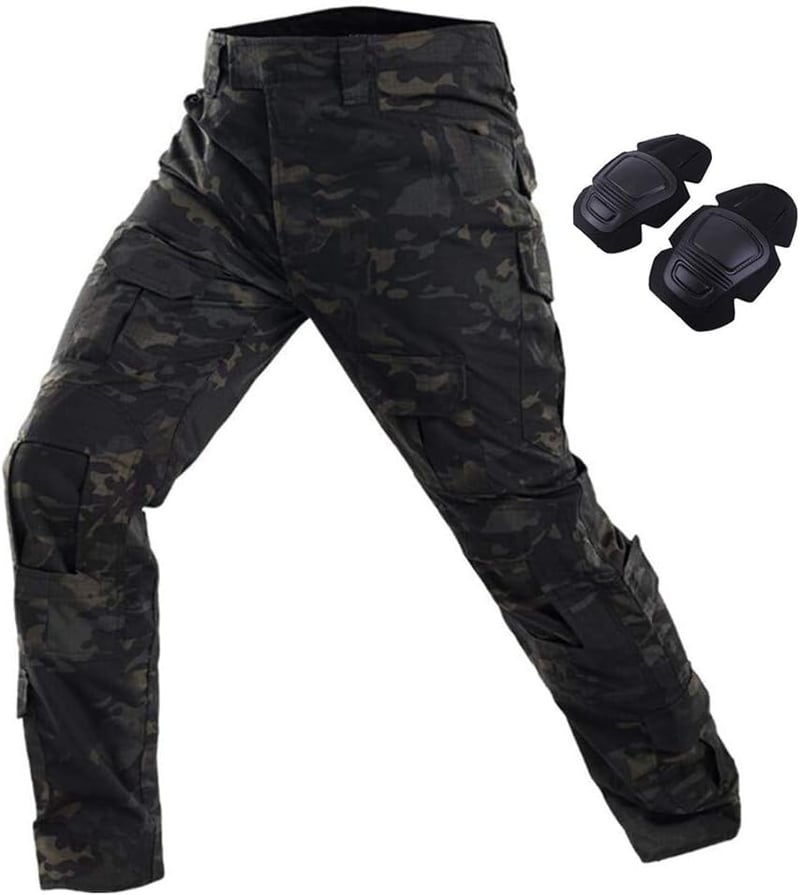 JOYASUS Taktikai Nadrág Paintball Airsoft Játékokhoz, Többzsebes Katonai Nadrág Térdbetétekkel Férfiaknak