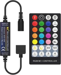 BTF-LIGHTING 5 Pin RGBW LED Szalag Távirányító - 28 Gombos RF Vezérlő RGB+Fehér LED Szalaghoz 5050 SMD DC12V/24V 1